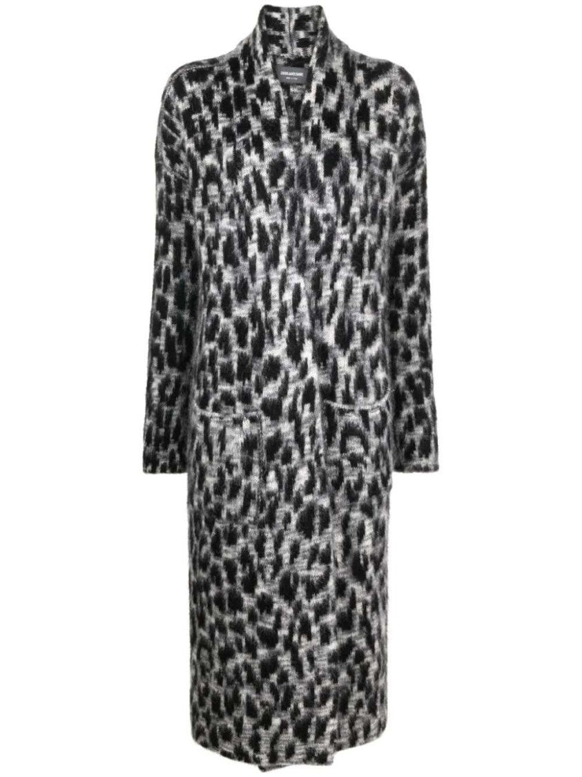 Zadig & Voltaire Leopard-Print Cardigan Coat