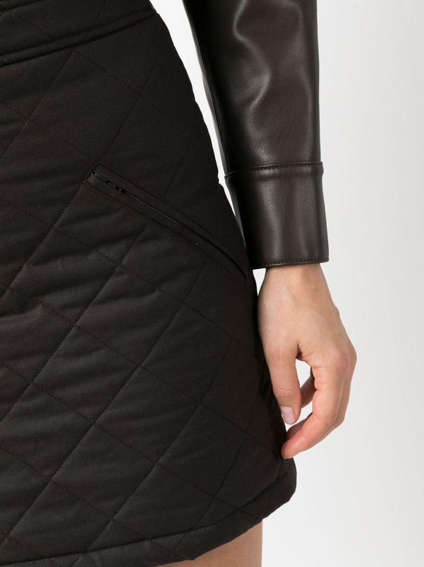 Burberry Casia Brown Waxed Cotton Mini Skirt
