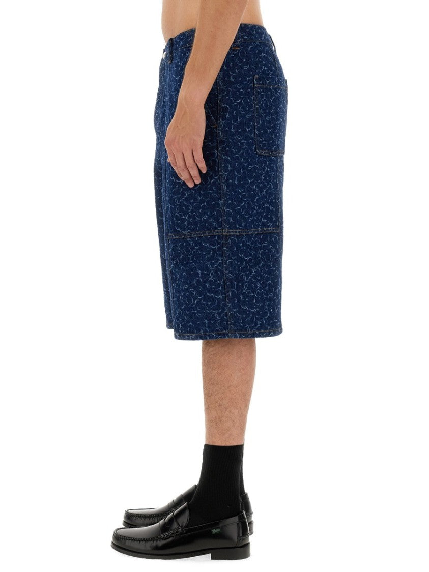 Maison Kitsuné Denim Bermuda Shorts