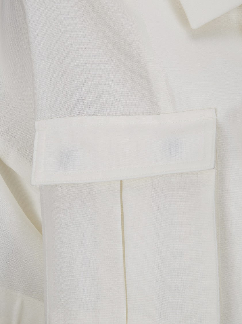 Sacai Structured Denim And Suiting Contrast Shirt
