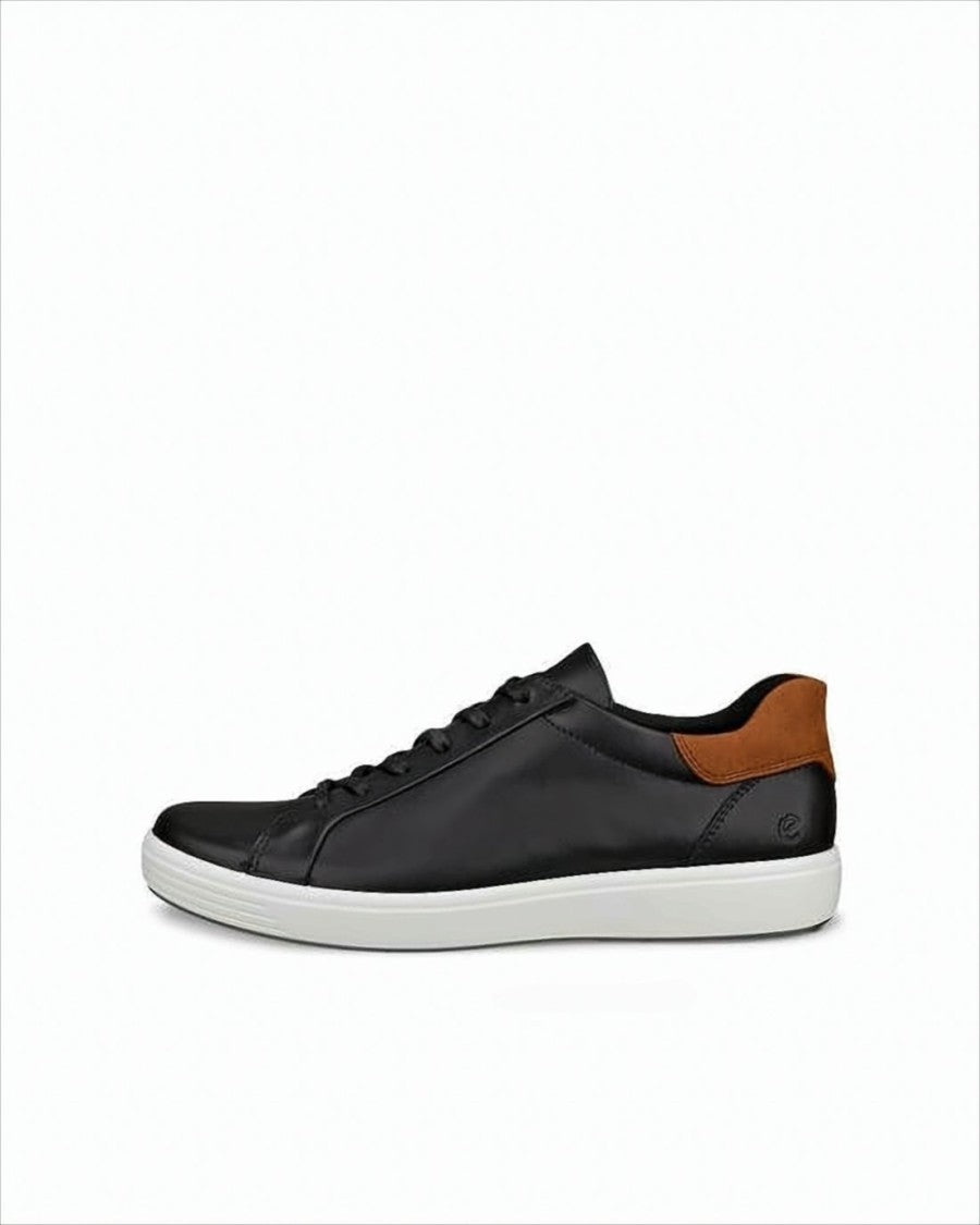 Ecco Low-Top Black Cow Leather Sneakers