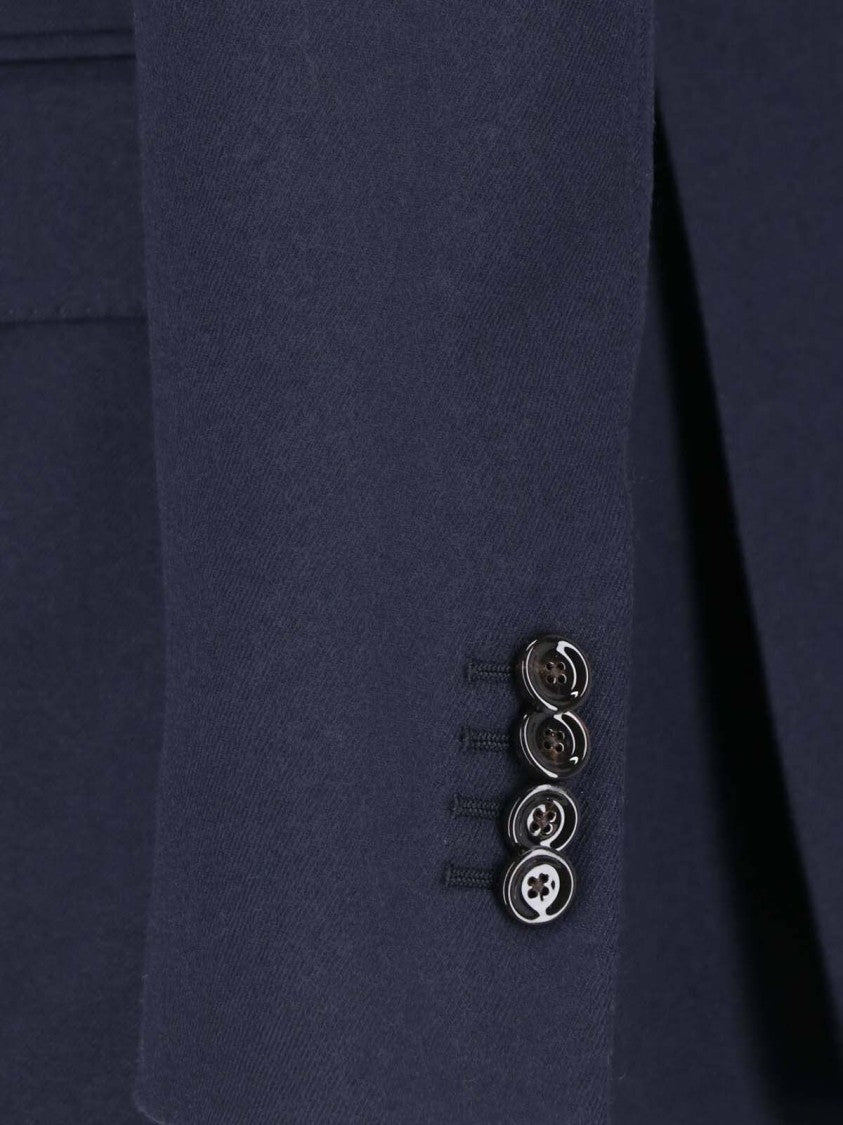 Lardini Tailored Double-Breasted Peak Lapels Blazer