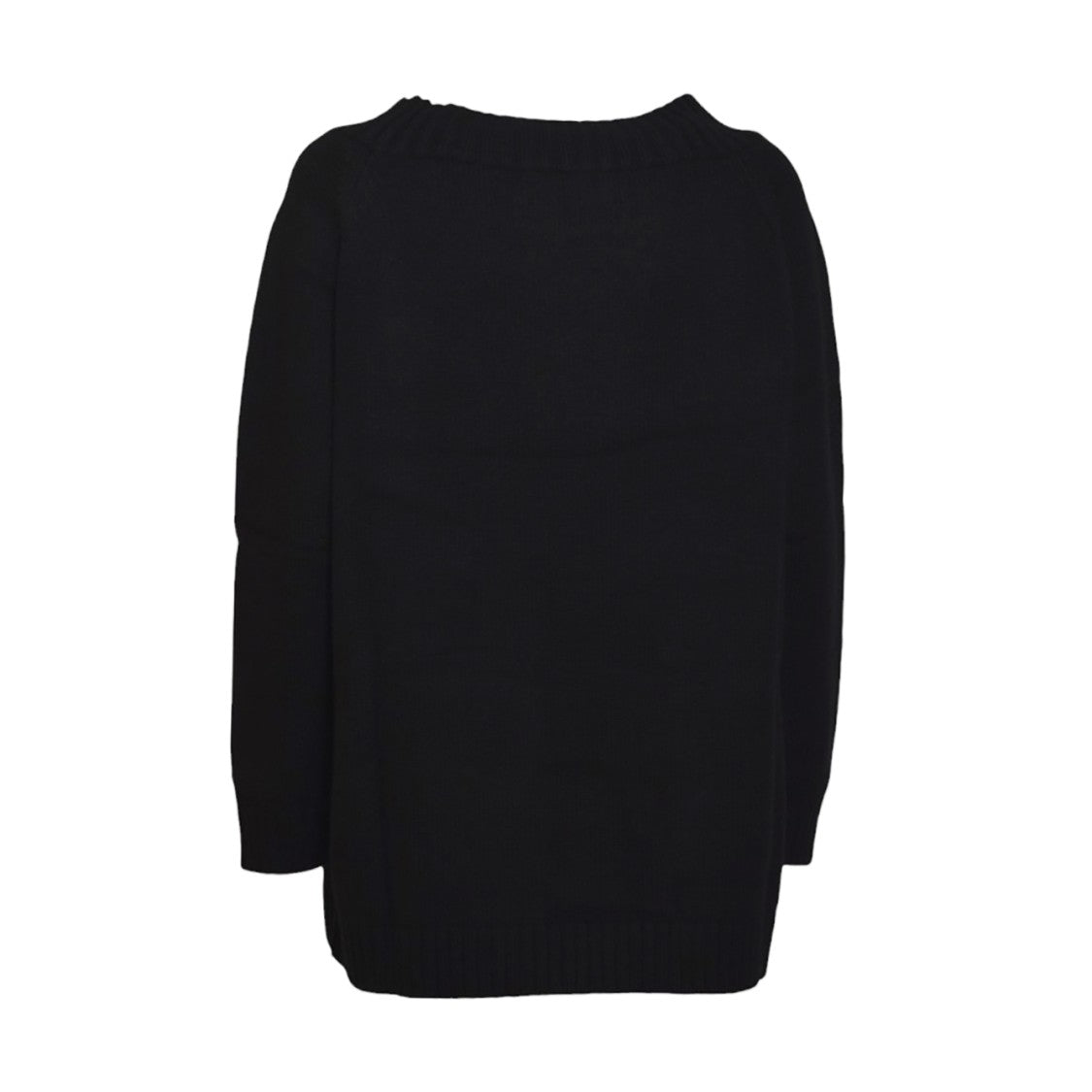Max Mara Radames Off-Shoulder Sweater In Black Wool And Cashmere