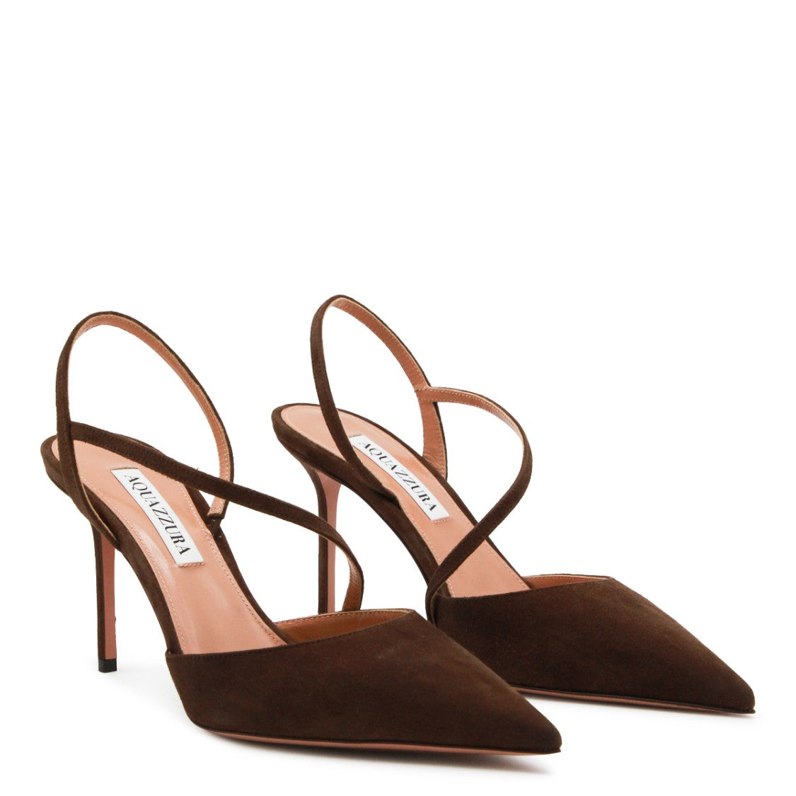 Aquazzura Brown Leather Dinasty Pumps