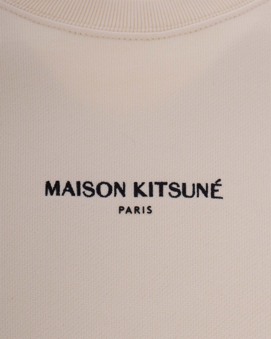 Maison Kitsuné Maison Paris Comfort Sweatshirt In Beige