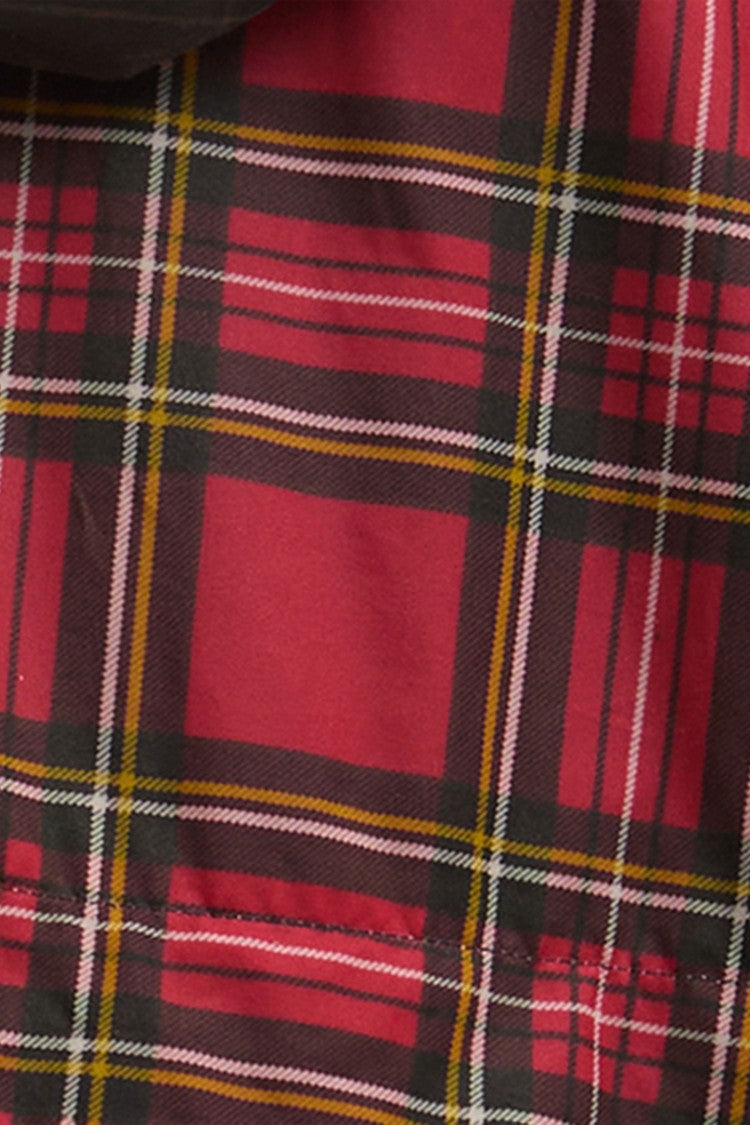 Barbour Multicolor Tartan Peplum Wax Jacket