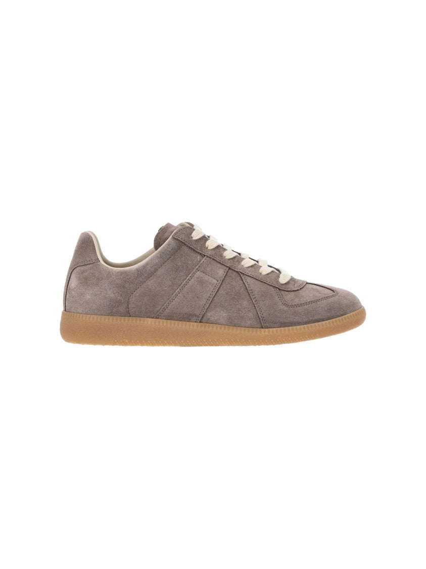 Maison Margiela Low-Profile Suede Gum-Sole Sneakers