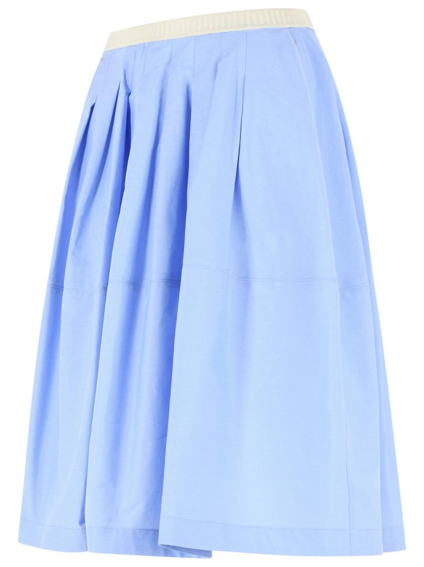 Marni Blue Iris Cotton Skirt