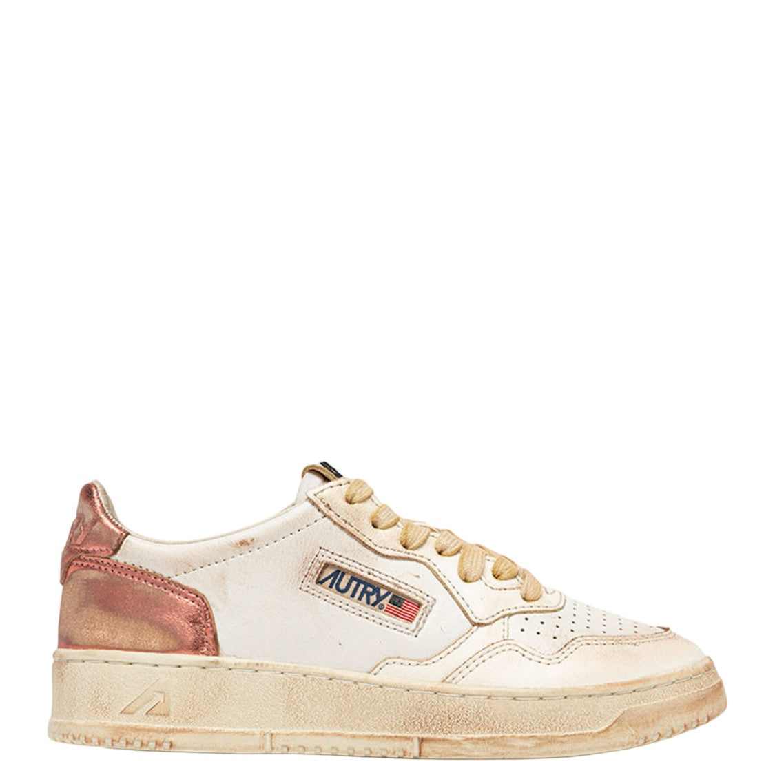 Autry Medalist Super Vintage Sneakers With Contrast Metallic Accents