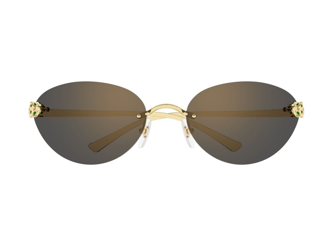 Cartier Gold Ct0635s Rimless Sunglasses