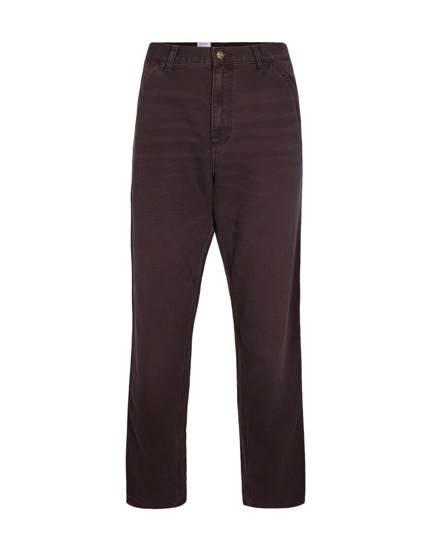 Carhartt Wip Single Knee Tobacco Work Pants With Tool Pockets