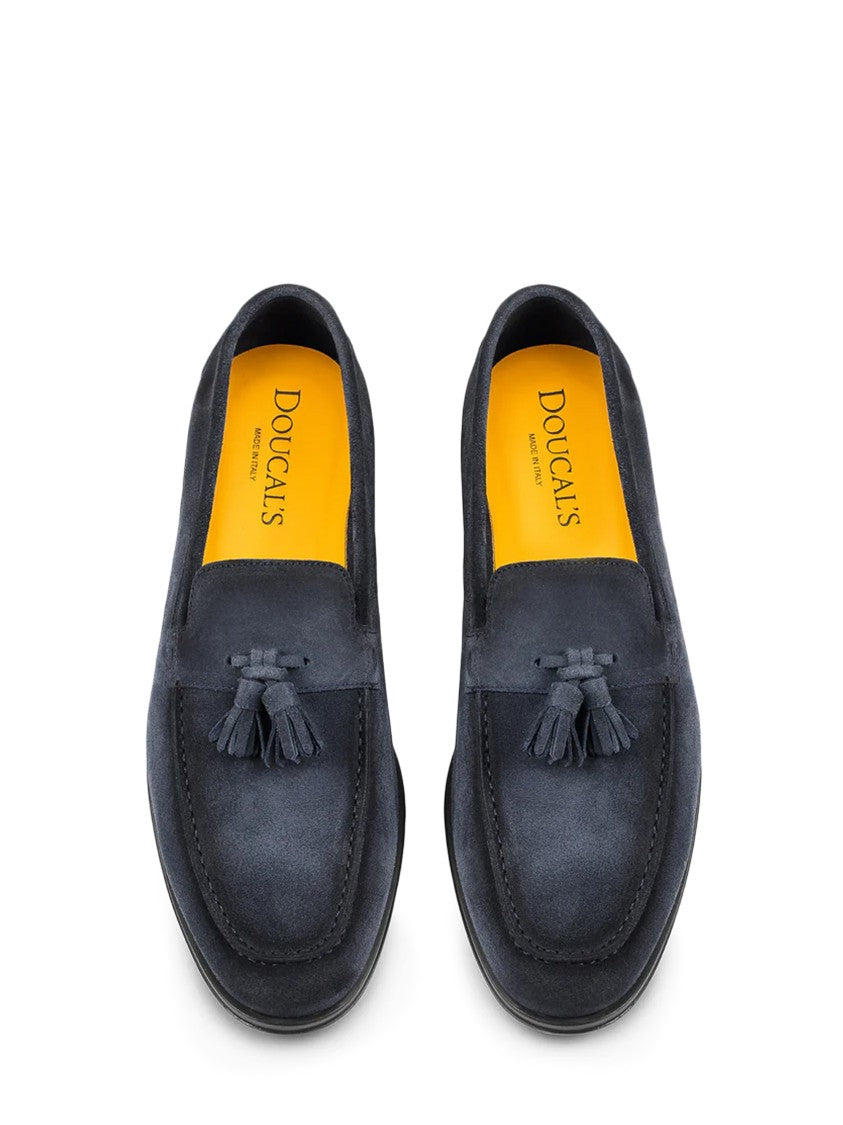 Doucal's Tassel Moccasin Silhouette In Soft Calf Leather