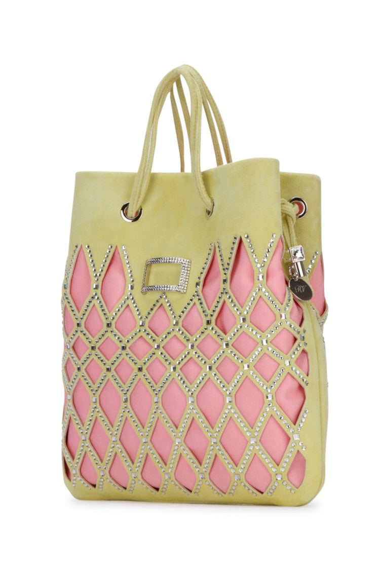 Roger Vivier Structured Lattice Design Tote Bag
