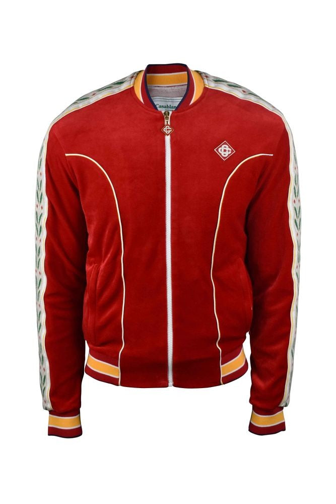 Casablanca Casablanca Red Cotton Velvet Tracksuit Jacket