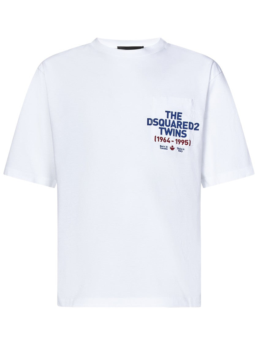 Dsquared2 Loose-Fit Crew Neck T-Shirt With Logo Pocket