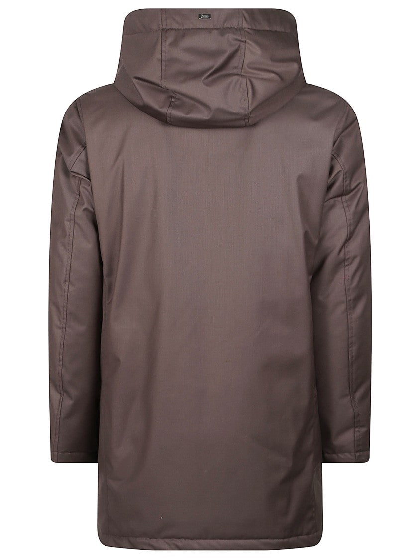 Herno Medium-Length High-Collar Polyester-Blend Down Jacket