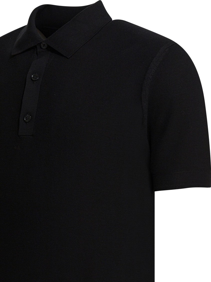 Tom Ford Silk And Cotton Pique Polo Shirt