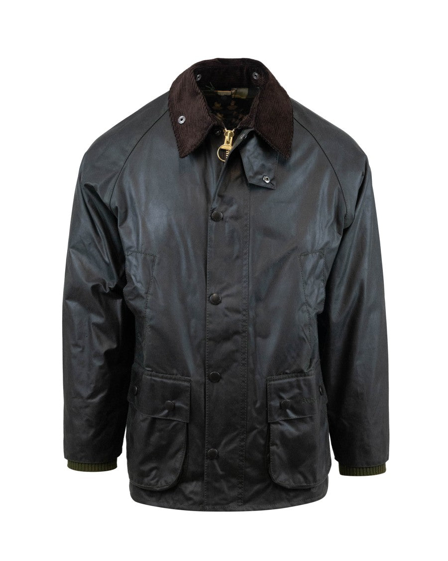 Barbour Waxed Cotton Casual Jacket With Corduroy Details