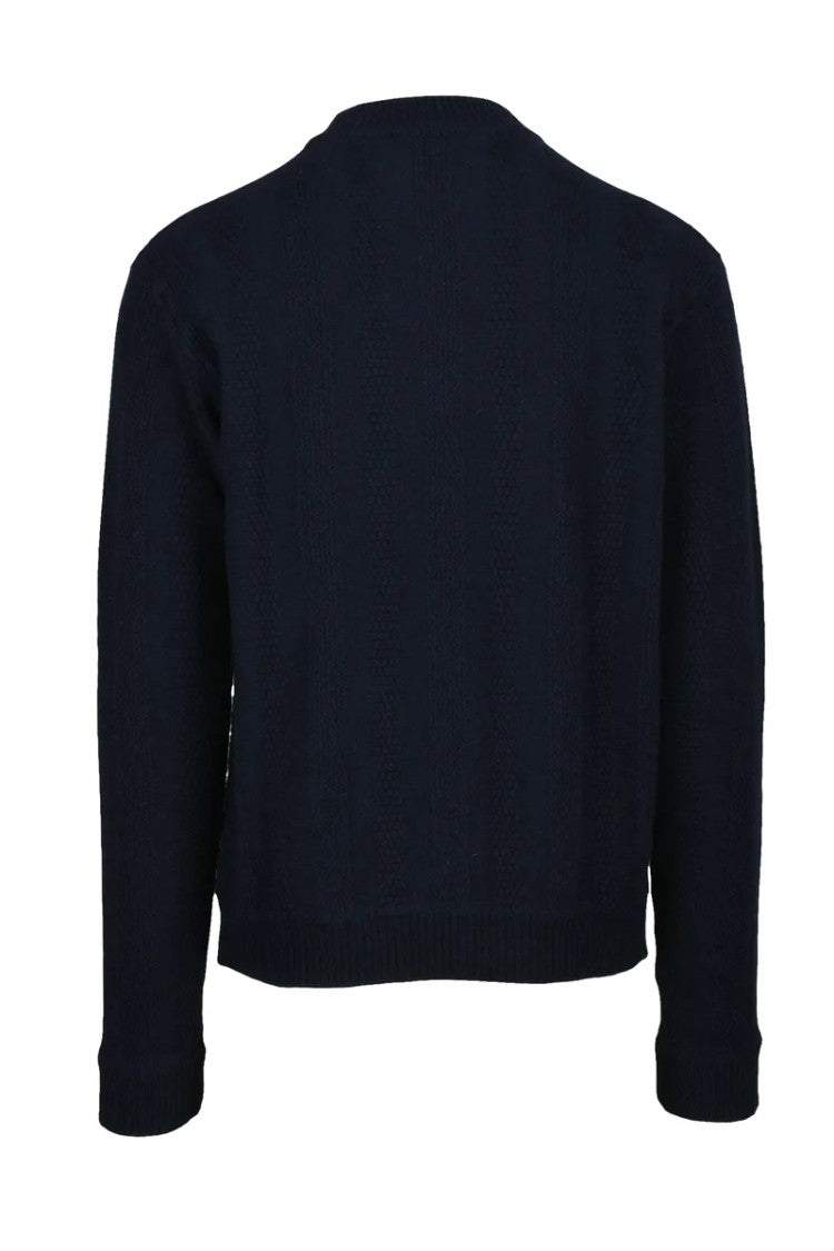 Daniele Fiesoli Merino Wool Cashmere Sweater - Navy Blue