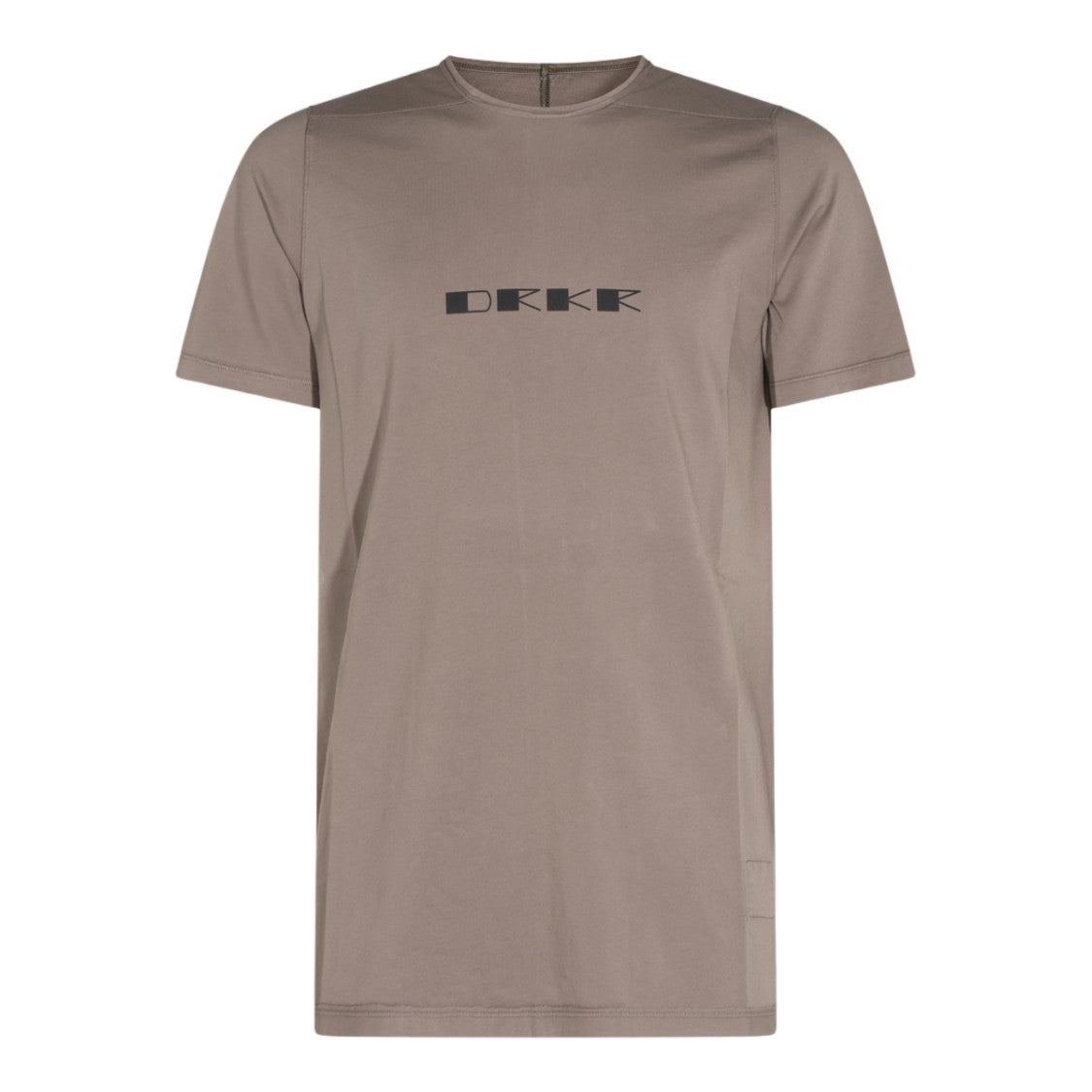 Drkshdw By Rick Owens Minimalist Taupe Logo T-Shirt