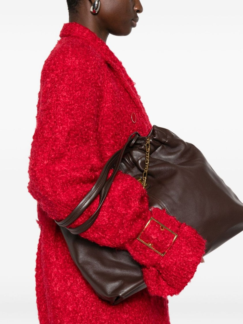 Marc Jacobs Slouchy Lamb Leather Handbag With Gold-Tone Details