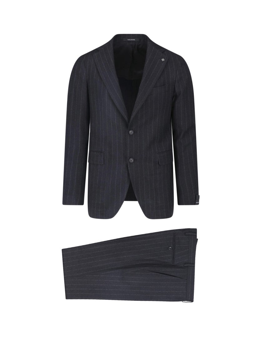 Tagliatore Grey Virgin Wool Single-Breasted Suit