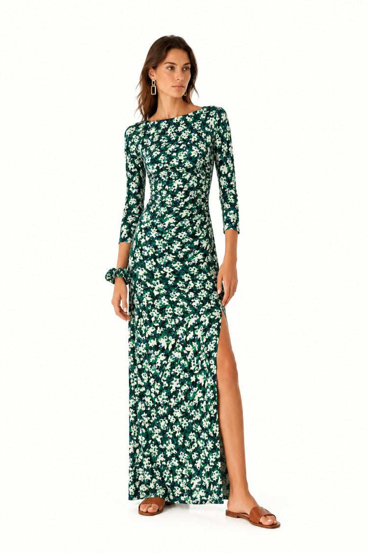 Hawa Made From Love Maha Dress With Open Back And Floral Design