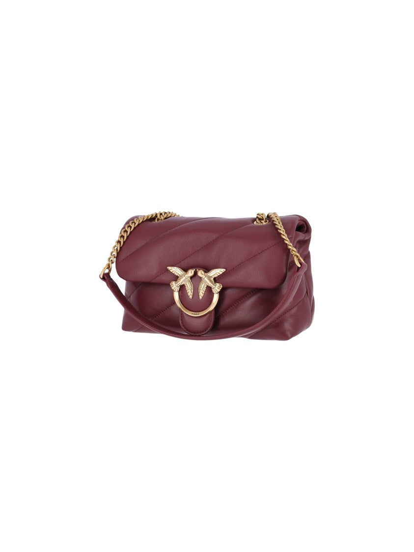 Pinko Love Puff Mini Nappa Leather Quilted Shoulder Bag