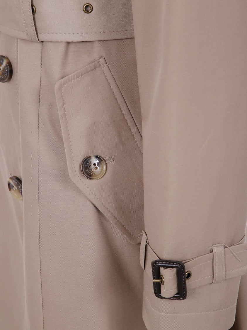 Lauren Ralph Lauren Double-Breasted Trench Coat With Logo