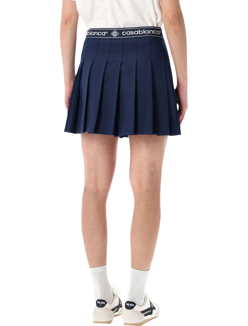 Casablanca Casablanca Plissettata Misto Lana Mini Skirt