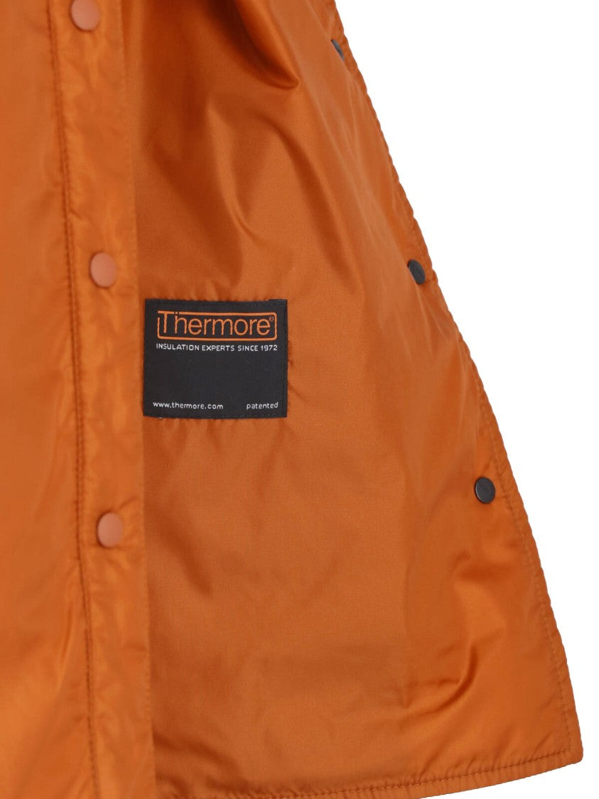 Aspesi Orange Button-Up Technical Fabric Jacket