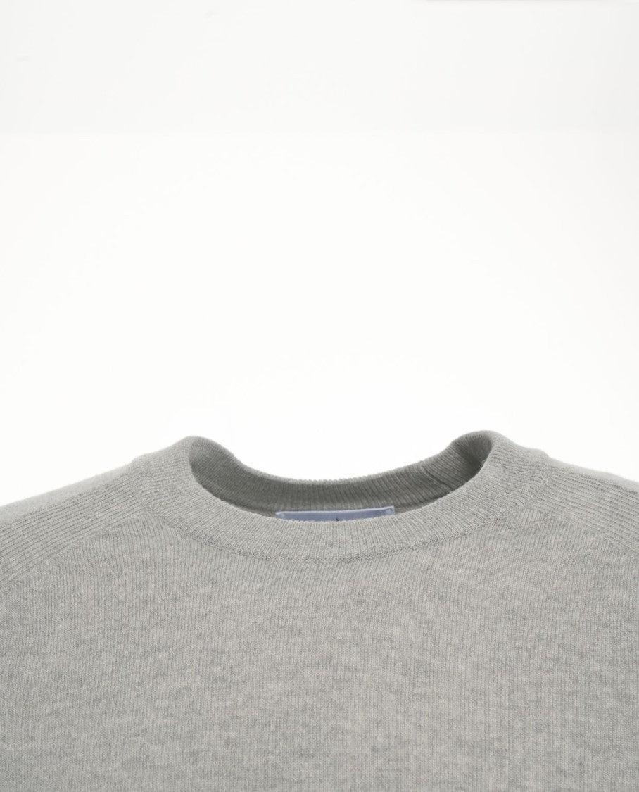 Stone Island Crew Neck Grey Knit Sweater