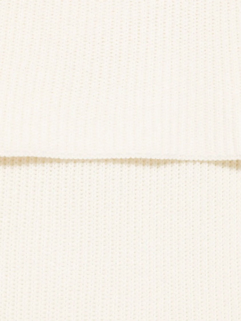 Joseph White Minimalist Wool-Cashmere Scarf