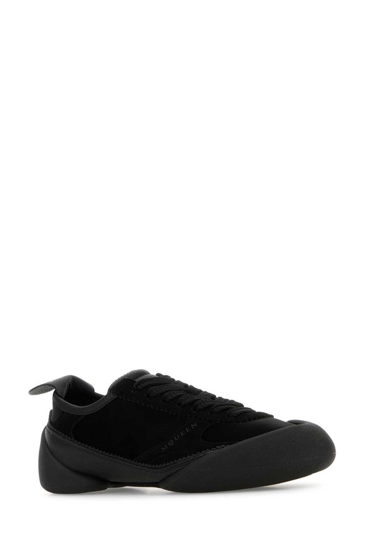 Alexander Mcqueen Black Canvas And Suede Sneakers