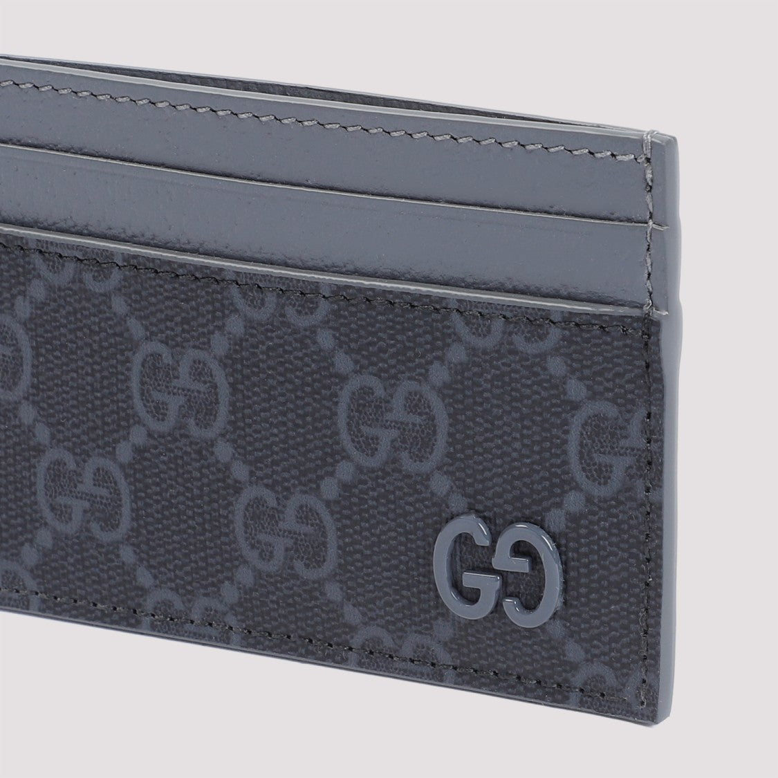 Gucci Black Steel Gg Supreme Textile Wallet