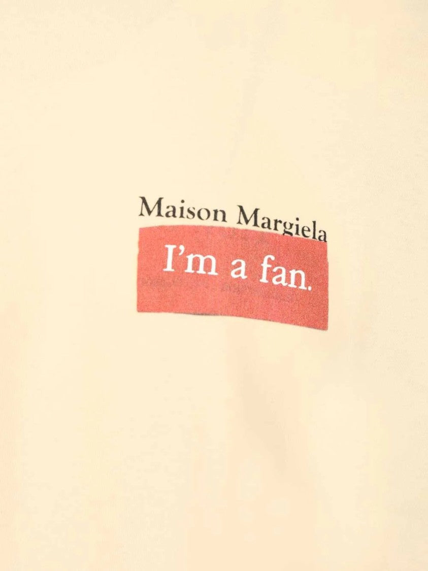 Maison Margiela Red Minimalist Graphic Cotton T-Shirt