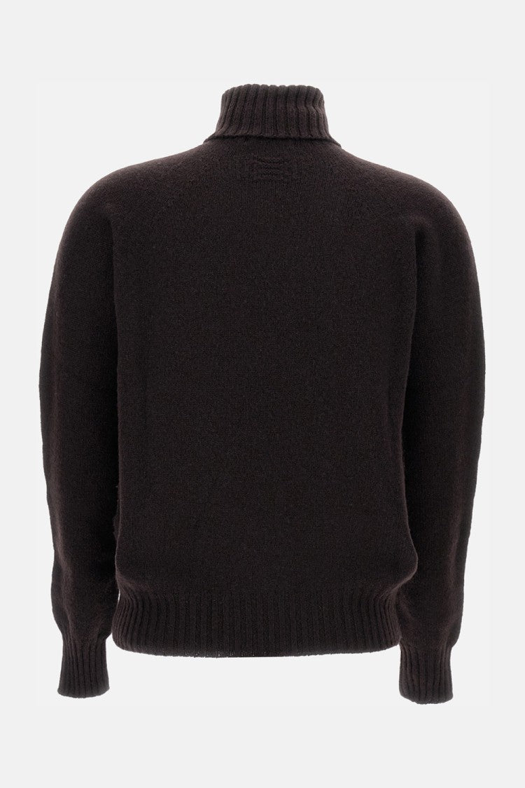Drumohr Ribbed Turtleneck Wool Sweater