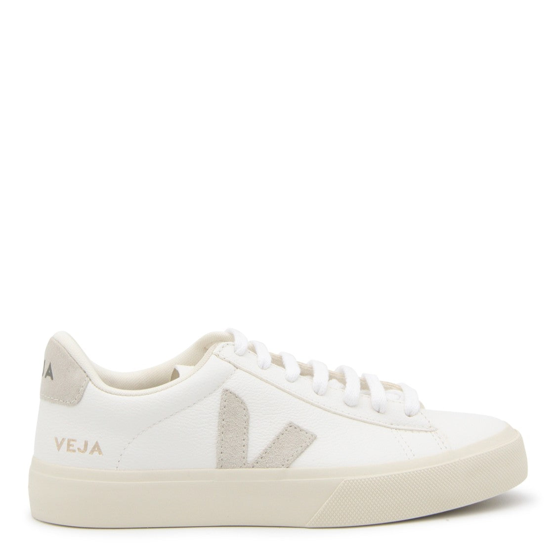 Veja White Leather-And-Rubber Campo Sneakers