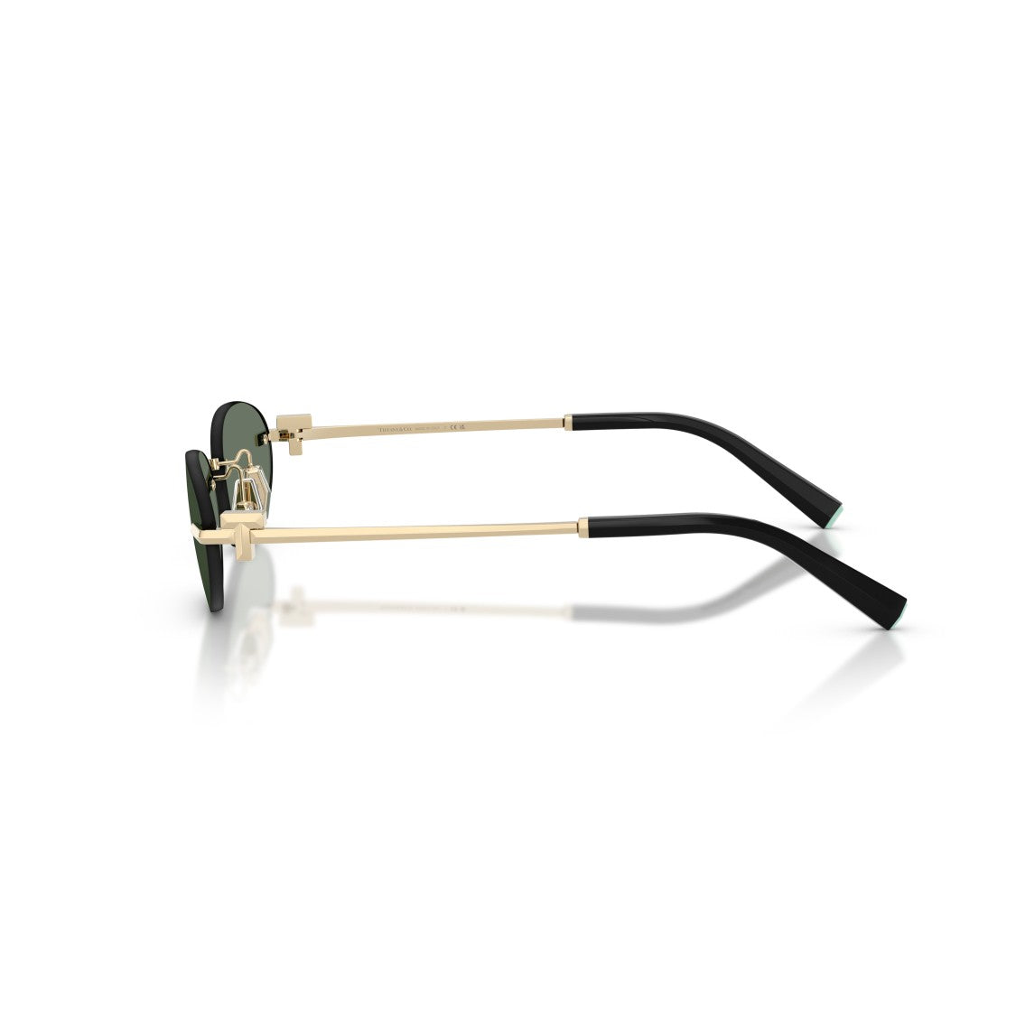 Tiffany & Co. Oval Lens Sunglasses With Gold-Tone Metal Frame