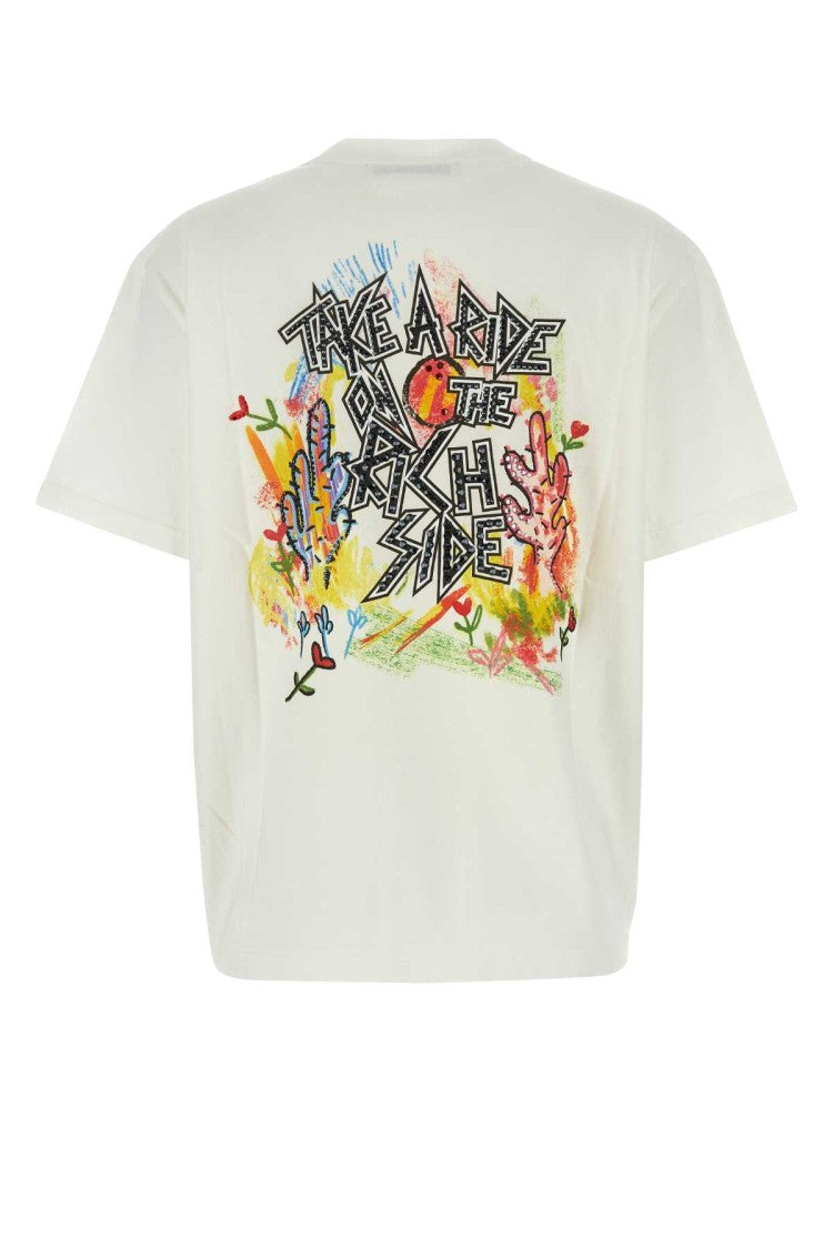 Alessandra Rich White Cotton Oversize T-Shirt