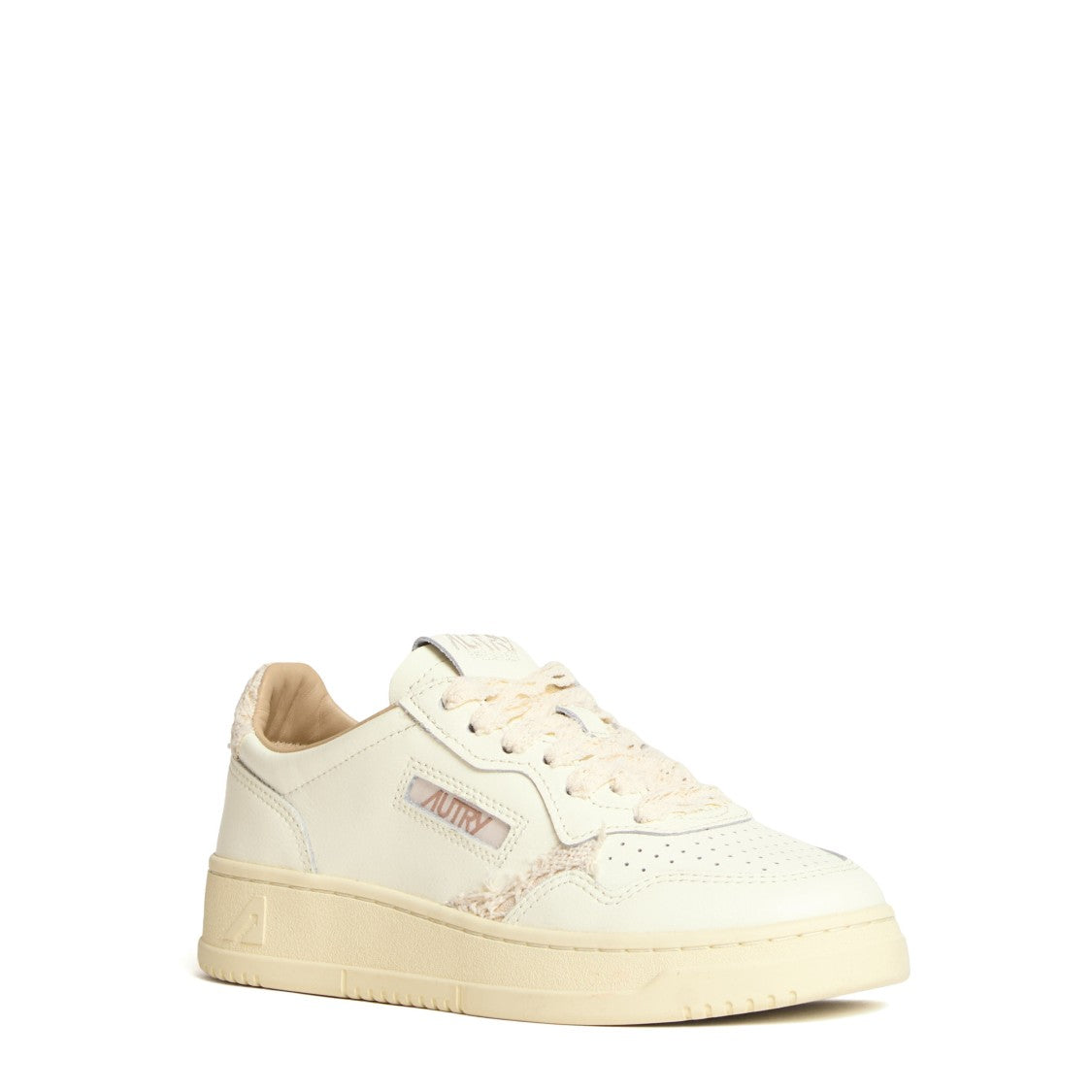 Autry Marshmallow Ecru Leather Medalist Low Sneakers