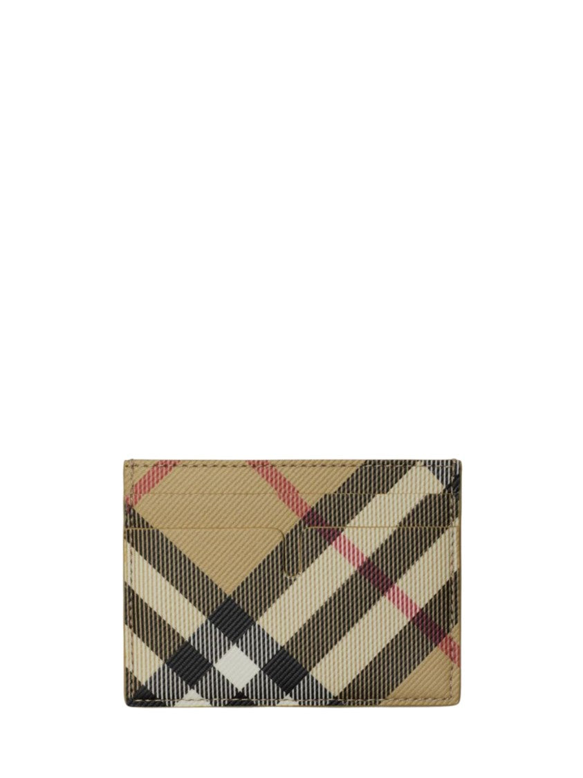 Burberry Sandon Checked Cotton Card Holder