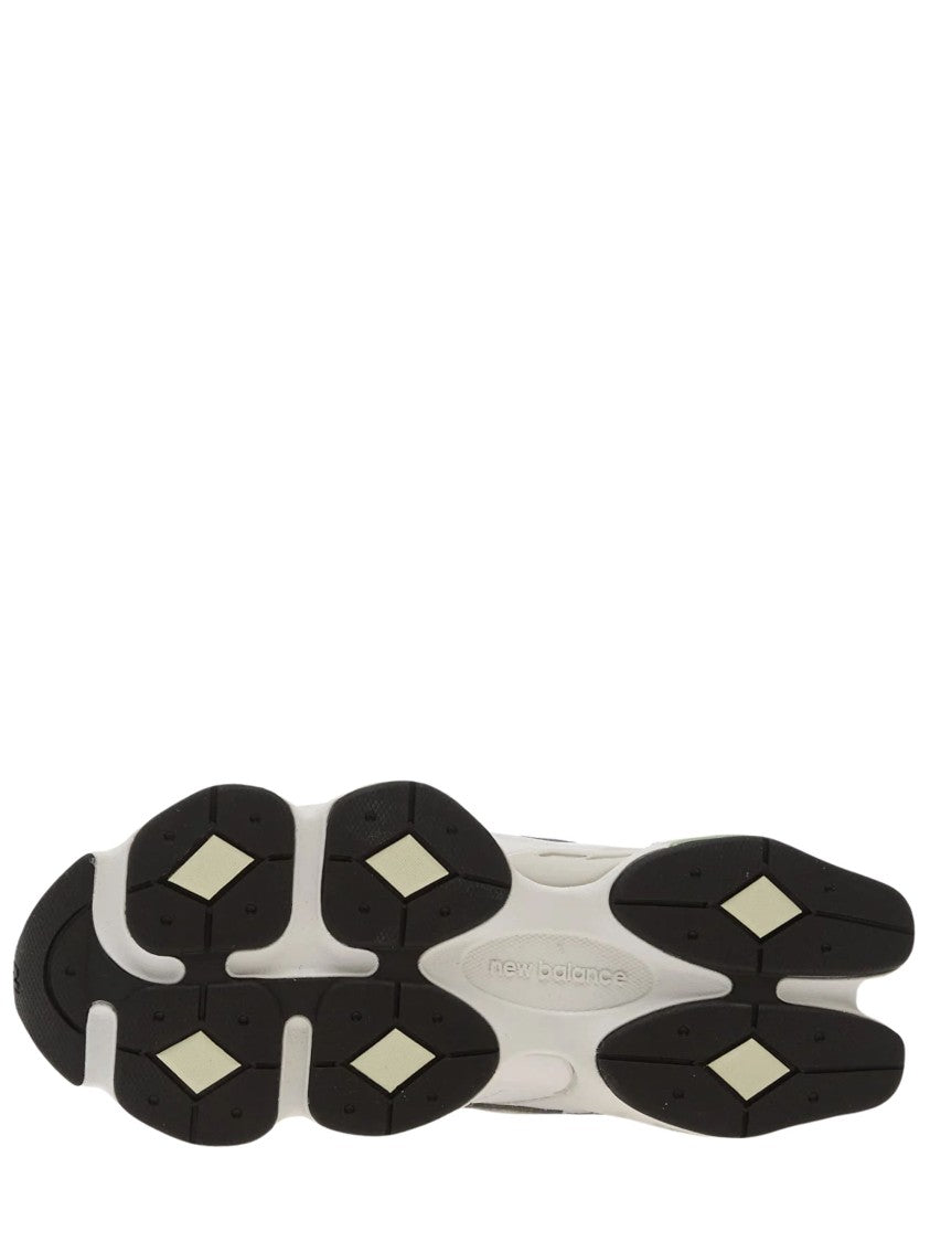 New Balance White Suede Details Mesh Sneakers
