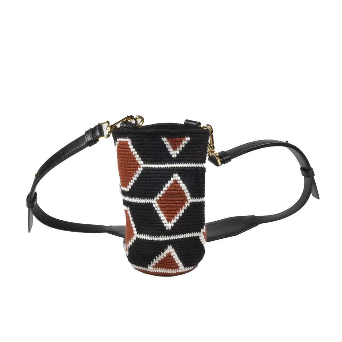 Colville Geometric Patterned Handcrafted Cotton Bucket Bag