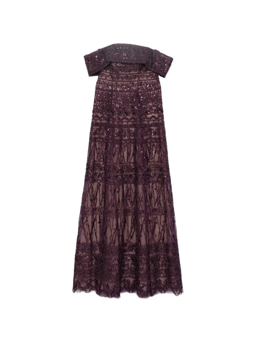 Saiid Kobeisy Beaded Tulle Dress