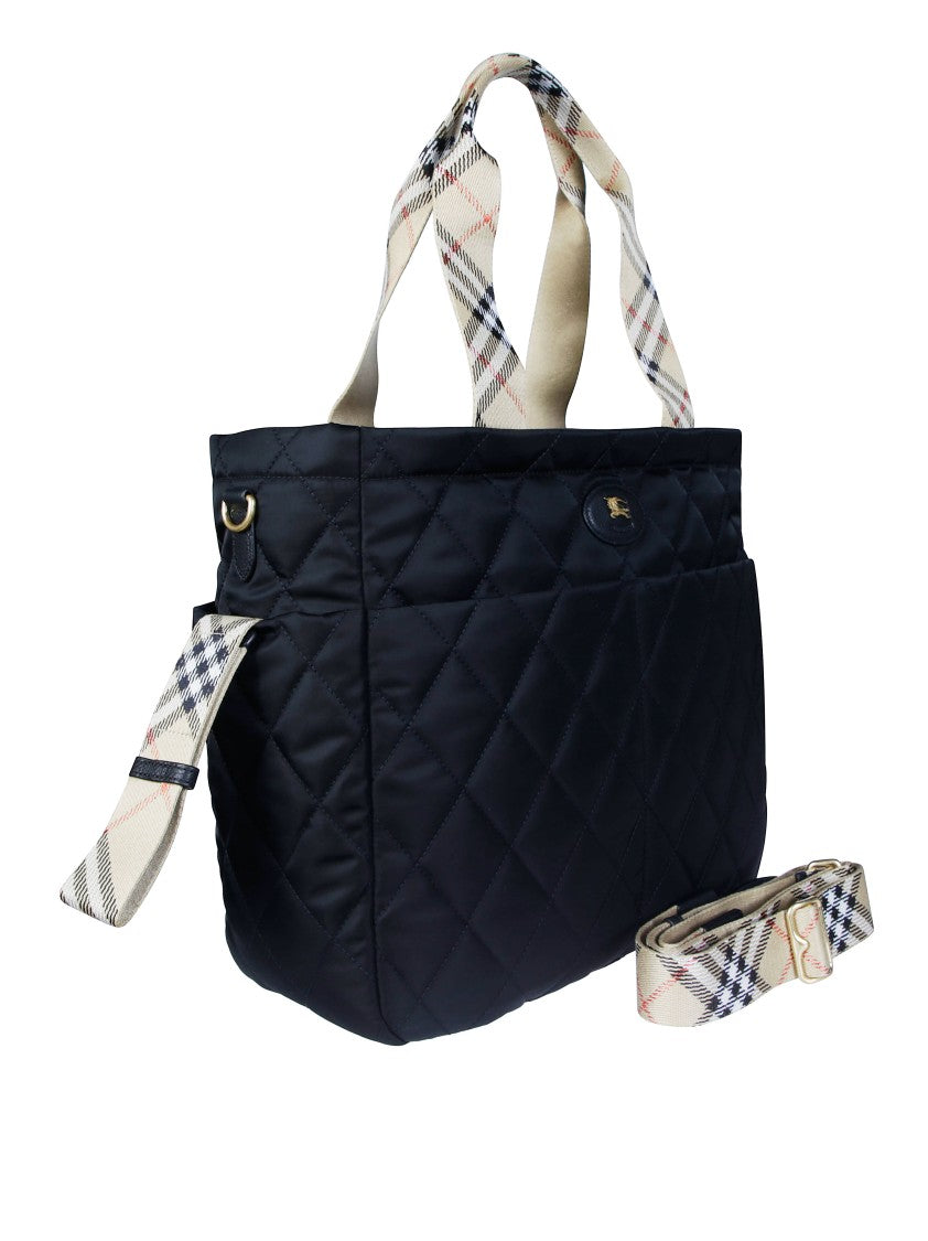Burberry Lg Cambridge Dp Quilted Diamond Tote Bag