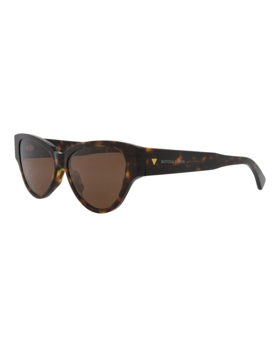 Bottega Veneta Cat Eye Sunglasses In Recycled Acetate With Tortoiseshell Pattern