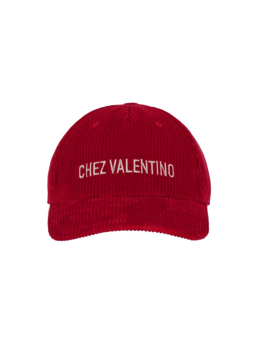 Valentino Garavani "Chez" Baseball Cap – Red