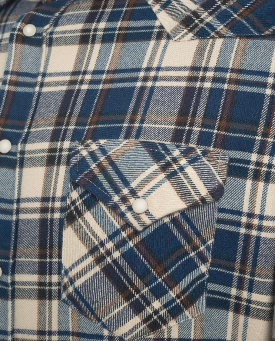 Bastoncino Multicolored Checked Long-Sleeve Shirt With Chest Pockets