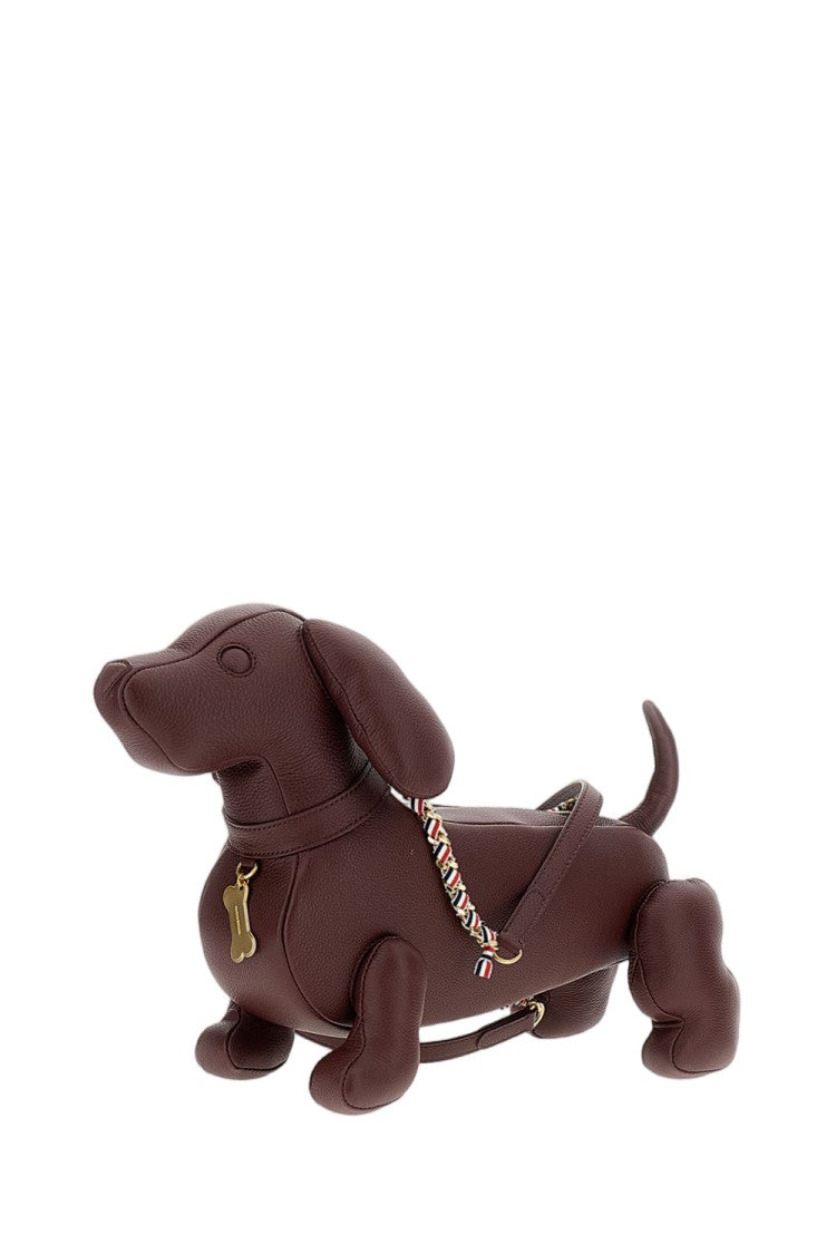 Thom Browne Bordeaux Hector Pebbled Leather Bag